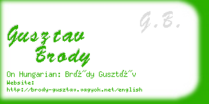 gusztav brody business card